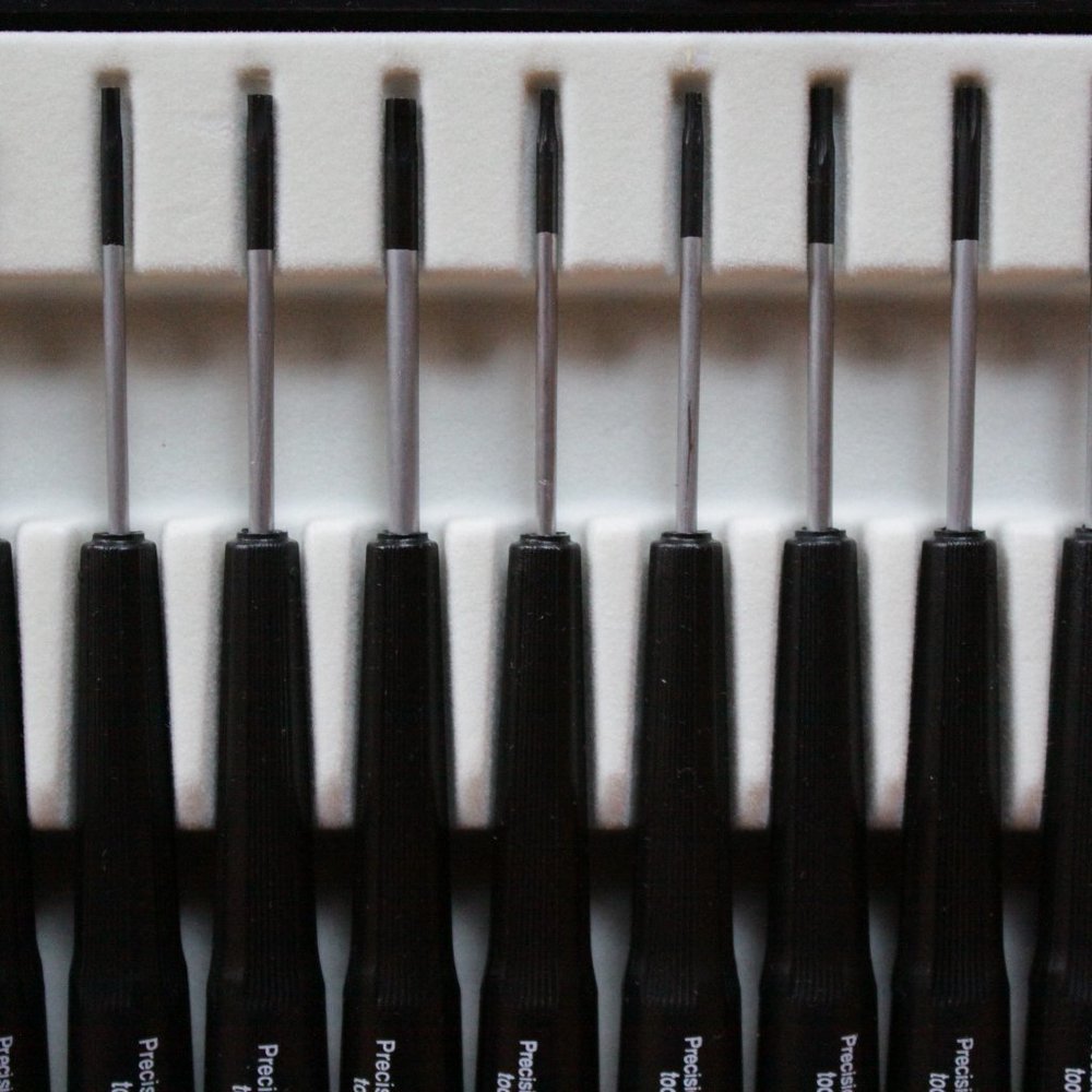 New 15 pcs Precision Screwdriver Tool Set Flat Blade, Phillips,Torks,Hex Key - Picture 10 of 11